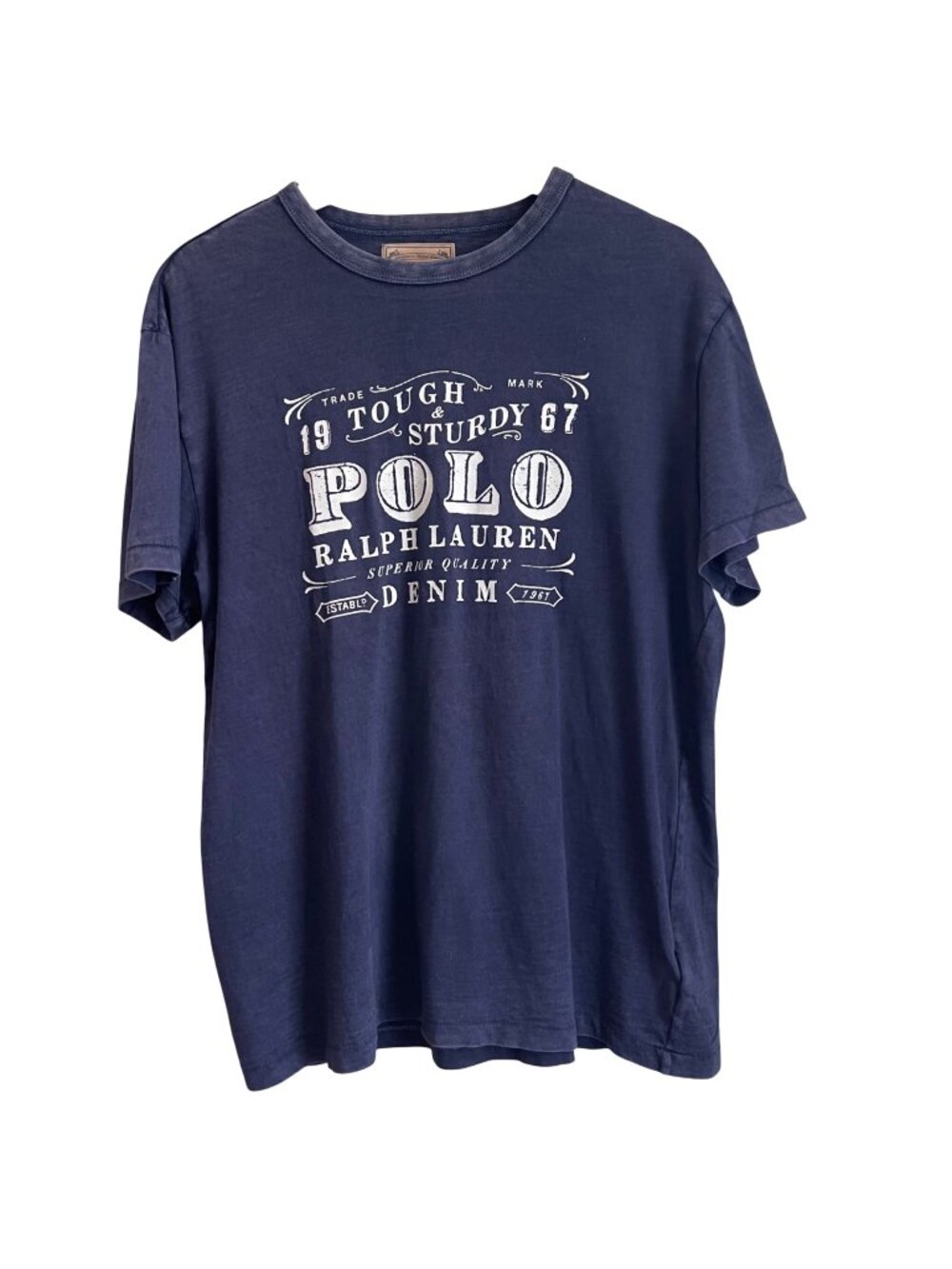 Polo Ralph Lauren Mens Graphic Tee Vintage Style Shirt Size M Y2K Preppy Classic